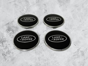 Lot de 4 capuchons de moyeu noirs Land Rover avec jante chro, Envoi, Neuf