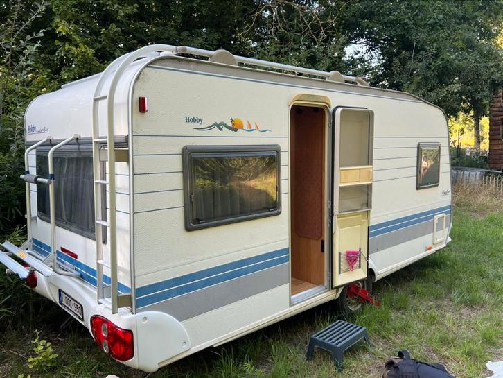 Hobby 460 ufe excellent, Caravans en Kamperen, Caravans, tot en met 4, 1000 - 1250 kg, Rondzit, Hobby, Vast bed, 4 tot 5 meter