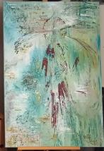 Schilderij abstract, olieverf paletmes, nieuw., Antiek en Kunst, Ophalen