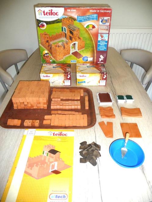 TEIFOC kasteel bouwset - ref  TEI 3200 + doos extra mortel, Kinderen en Baby's, Speelgoed | Bouwstenen, Gebruikt, Ophalen of Verzenden
