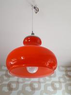 Retro hanglamp rood, Huis en Inrichting, Ophalen, Gebruikt, Glas, Minder dan 50 cm