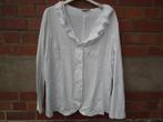 Wit vest voor dames. 100% katoen. maat XXL (Green Ice), Kleding | Dames, Verzenden, Wit, Maat 46/48 (XL) of groter, Gedragen
