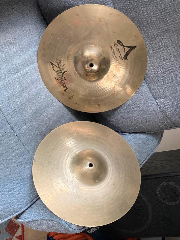 Hihat Zildjian A custom 13", Musique & Instruments, Batteries & Percussions, Comme neuf, Enlèvement