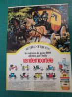 Les voitures de poste - publicité papier Vandemoortele -1969, Overige typen, Gebruikt, Ophalen of Verzenden