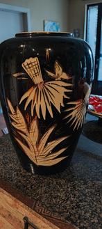 Keramische vaas, Huis en Inrichting, Verzenden, Zwart, Aardewerk of Porselein, Zo goed als nieuw