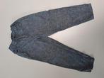 Mt 98-107 Blauwe gemeleerde linnen broek, Gebruikt, Ophalen of Verzenden, Jongen, Broek