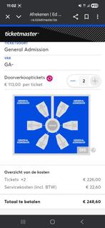 2 tickets Ed Sheeran 8/8/25, Twee personen, Augustus
