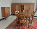 Geschulpteerde licht eiken eetkamer, Ophalen, Gebruikt, Geschulteerde eiken eetkamer, 6 tot 8 stoelen