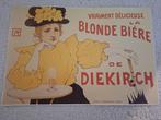 oude reclame affiche blonde biére de Diekirch, Ophalen of Verzenden