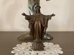 Antiek Heilig Hart Jezus met aureool - Zamac beeld DSR, Antiek en Kunst, Antiek | Religieuze voorwerpen, Ophalen of Verzenden