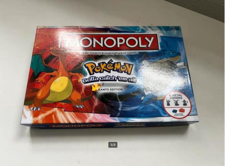 Monopoly Pokémon Kanto Editie Bordspel, Hobby en Vrije tijd, Gezelschapsspellen | Bordspellen, Zo goed als nieuw, Ophalen of Verzenden