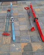 2 x Langlauflatten + stokken , 20e per paar, Sport en Fitness, Ophalen, Gebruikt, Stokken, Fischer
