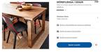 Table en bois ikea comme neuf, 50 tot 100 cm, 100 tot 150 cm, Rechthoekig, Ophalen of Verzenden