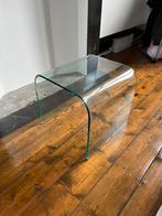 Glazen bijzettafel, Maison & Meubles, Tables | Tables d'appoint, Comme neuf, Enlèvement, Moins de 55 cm