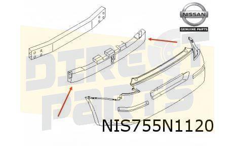 Nissan 350Z absorber op achterbumperbalk (te spuiten) Origin, Auto-onderdelen, Carrosserie, Bumper, Nissan, Achter, Nieuw, Verzenden