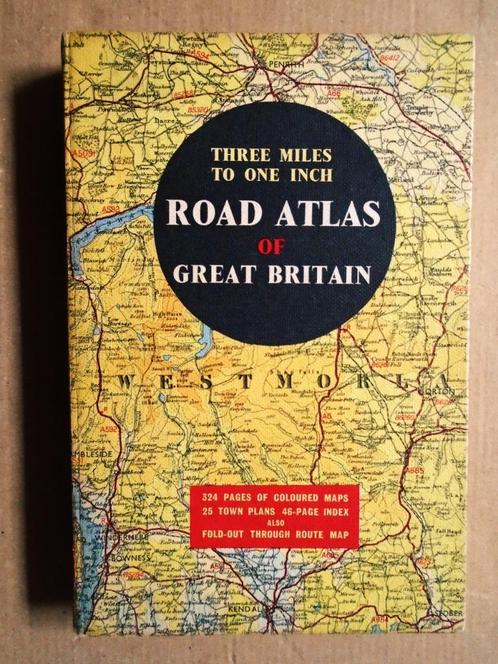 "Three miles to one inch" Road Atlas of Great Britain - 1963, Livres, Atlas & Cartes géographiques, Utilisé, Autres atlas, Royaume-Uni