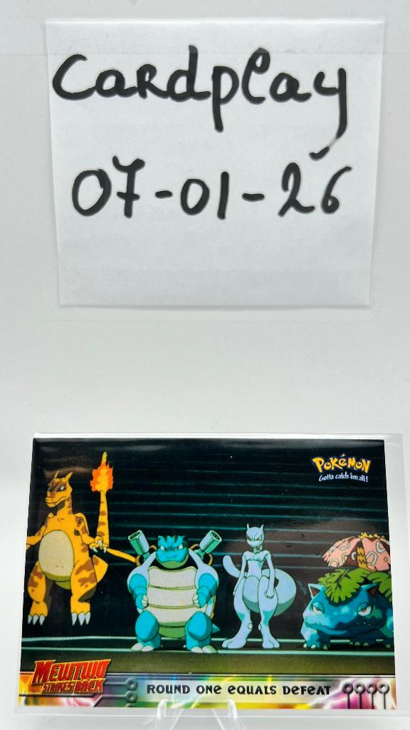 Round One Equals Defeat #26 Pokemon 1999 Topps Movie, Hobby en Vrije tijd, Verzamelkaartspellen | Pokémon, Gebruikt, Losse kaart