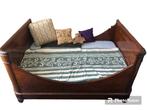 Antiek bed, sledebed in Mahonie, Ophalen