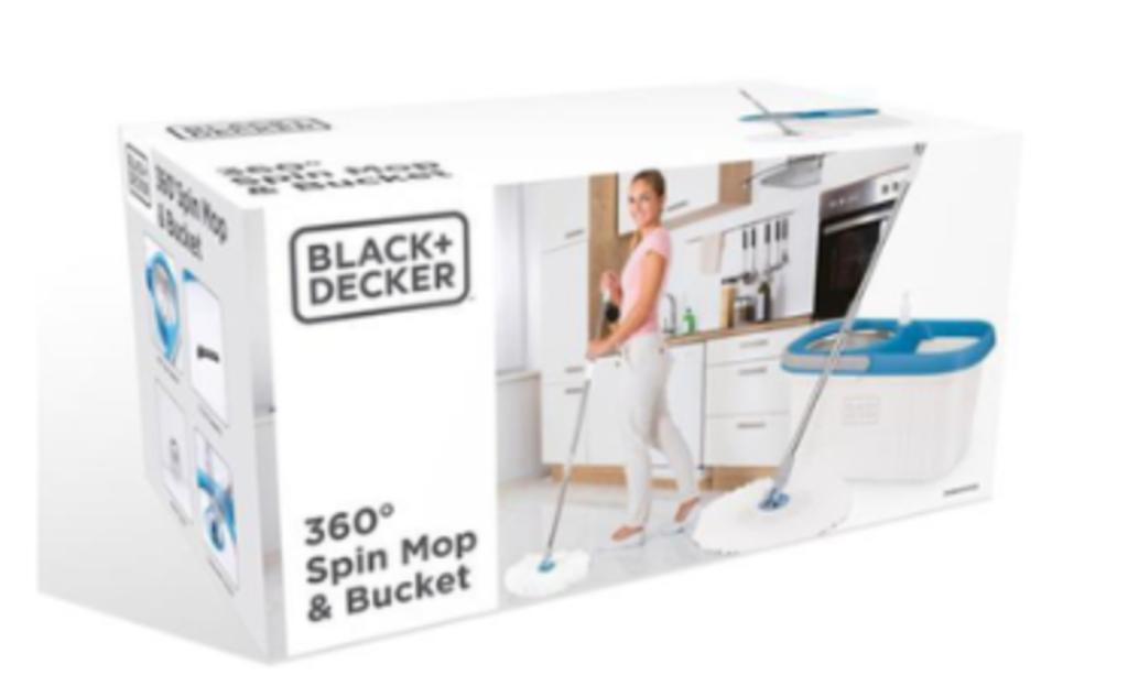 Black Decker BXBK0001GB 360 Spin Mop Emmer.Nieuw