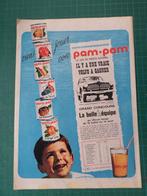 Pam-Pam jus de fruits - publicité papier - 1964, Collections, Marques & Objets publicitaires, Autres types, Utilisé, Enlèvement ou Envoi