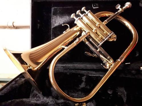 Bugle Yamaha YFH 631G, Muziek en Instrumenten, Blaasinstrumenten | Trompetten, Zo goed als nieuw, Overige typen, Met koffer, Ophalen