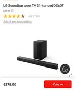 LG soundbar subwoofer 3.1 nieuw! DS60t, Ophalen of Verzenden, Bluetooth