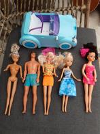 Een set van 4 Barbiepoppen, 1 Kent en 1 auto, Kinderen en Baby's, Ophalen of Verzenden, Gebruikt, Barbie