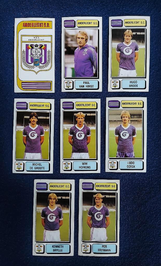 8 versch. Panini stickers voetbal ' FB 1983 - Anderlecht ', Collections, Articles de Sport & Football, Neuf, Affiche, Image ou Autocollant