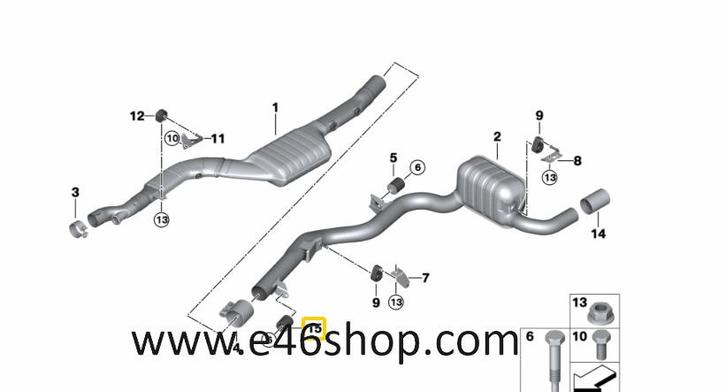 Trillingsdemper uitlaat BMW F20 F21 F22 F23 F07 F10 F11 oe 1, Auto-onderdelen, Uitlaatsystemen, BMW, Nieuw, Ophalen of Verzenden