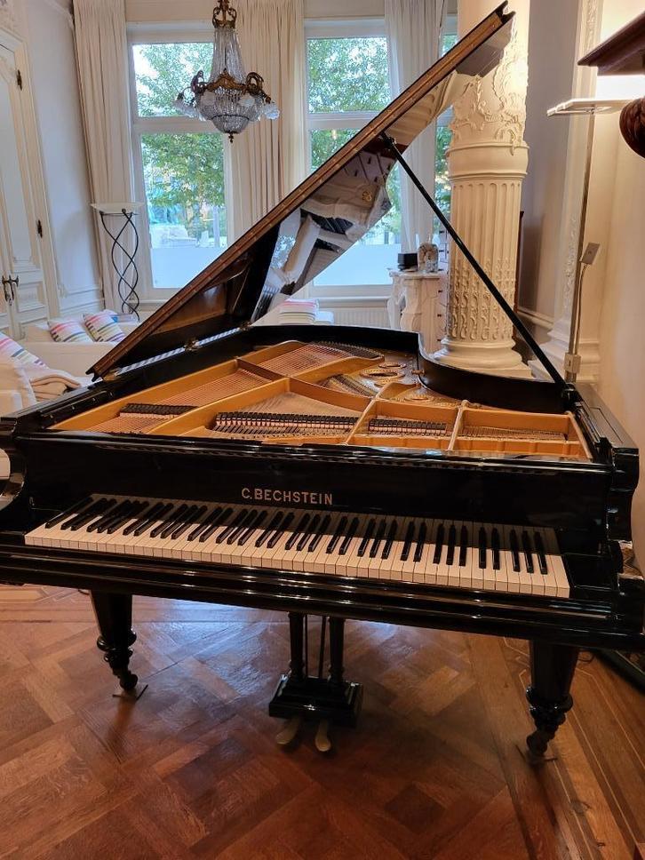C. Bechstein vleugelpiano, Muziek en Instrumenten, Piano's, Gebruikt, Vleugel, Zwart, Hoogglans, Ophalen