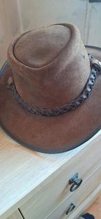 Bruin leren cowboy hoed met gevlochten hoedband, Kleding | Heren, Hoed, Ophalen of Verzenden, Australia's leading, 57 cm (M, 7⅛ inch) of minder