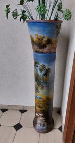 Vase sur colonne en grés peint main, Rond, Enlèvement, Utilisé, Poterie