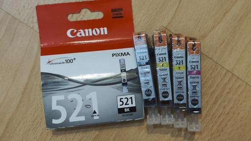 Canon inkjet cartridge 521 BK M Y zwart rood geel, Computers en Software, Printerbenodigdheden, Nieuw, Cartridge, Ophalen of Verzenden