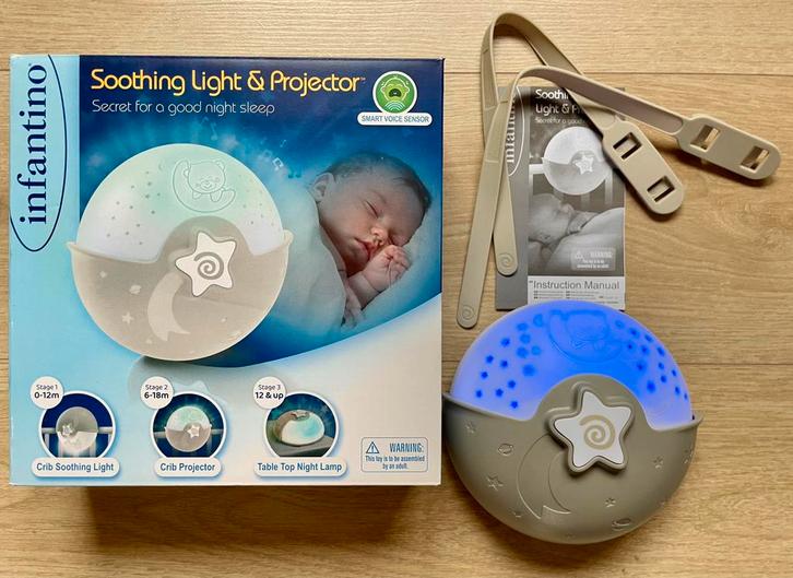 Baby nachtlampjes geluid en projector: Infantino/Tomy (Poeh), Kinderen en Baby's, Kinderkamer | Inrichting en Decoratie, Zo goed als nieuw
