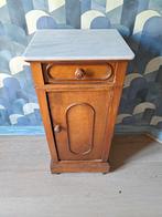 Table de nuit/chevet ancienne, tablette en marbre, Enlèvement