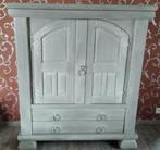 Eiken eetplaats in gepatineerd krijtkleur, Enlèvement