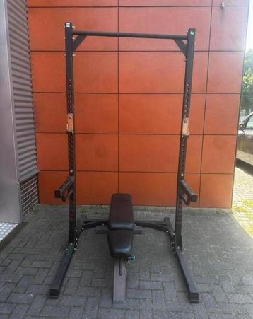 Crossmaxx Halfrack, 100kg Bumperplates,Bankje, Barbel 220cm beschikbaar voor biedingen