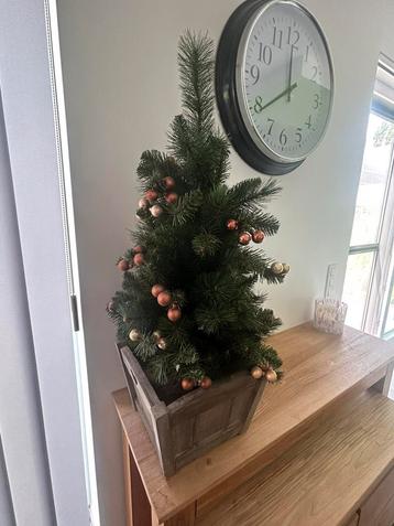 Sapin Noël artificiel 1m pot en bois 30/30cm, Enlèvement