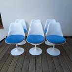 6 chaises tulipes Eero Saarinen pour Knoll International, Maison & Meubles, Enlèvement ou Envoi, Utilisé, Bleu