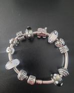 Pandora armband + bedels + doos, Bijoux, Sacs & Beauté, Bracelets, Comme neuf, Argent, Avec bracelets à breloques ou perles, Enlèvement ou Envoi