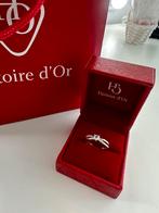 Bague or jaune avec un cœur en pierre Topaze, Handtassen en Accessoires, Ringen, Ophalen of Verzenden, Zo goed als nieuw, Blauw