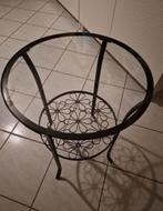 Mooi zwart tafeltje met glazen inleg, Huis en Inrichting, Ophalen