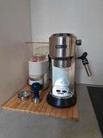 Delonghi dedica ec685.M zilver + bodum bistro bonenmaler, Elektronische apparatuur, Ophalen of Verzenden, Zo goed als nieuw, Stoompijpje