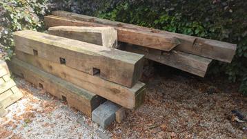 eiken balken, Doe-het-zelf en Bouw, Hout en Planken, Ophalen, Eiken