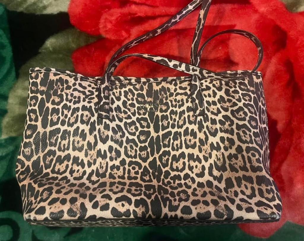 Guess handtas leopard print met tasje binnen in, Ophalen of Verzenden, Nieuw, Handtas