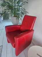 Rode leren fauteuils, Huis en Inrichting, Ophalen of Verzenden, Zo goed als nieuw