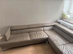 Lederen hoeksalon taupe, Huis en Inrichting, Ophalen, Leer