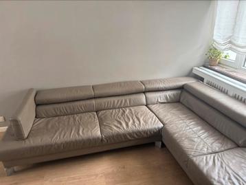 Lederen hoeksalon taupe, Enlèvement, Cuir