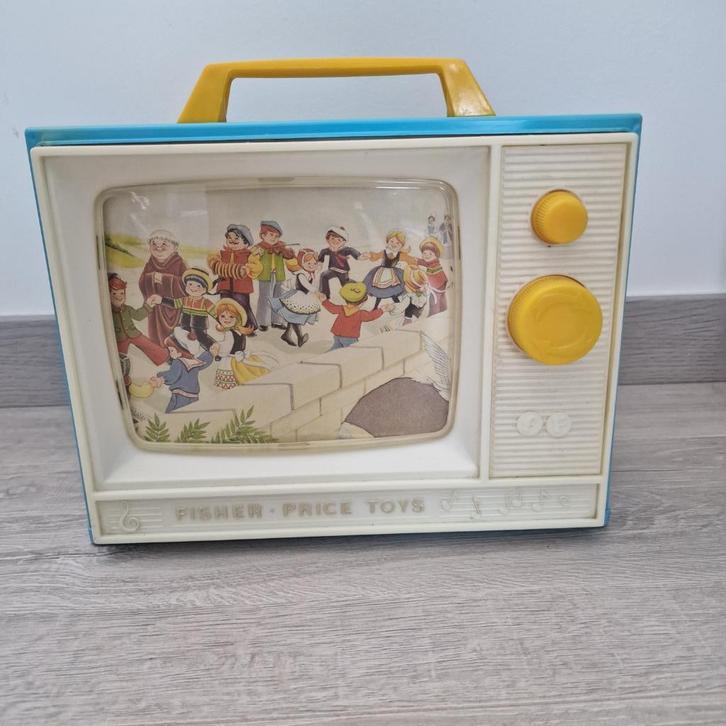 Vintage Fisher Price tv, Kinderen en Baby's, Speelgoed | Fisher-Price, Zo goed als nieuw, Met geluid, Ophalen of Verzenden