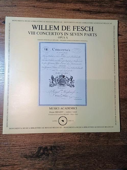 Willem de Fesch - VIII Concerto's In Seven Parts Opus X, Cd's en Dvd's, Vinyl | Klassiek, Zo goed als nieuw, 12 inch, Ophalen of Verzenden